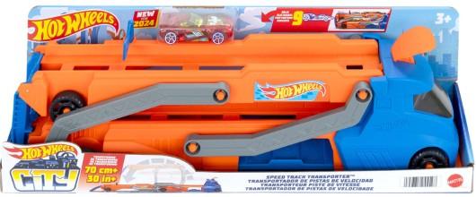 Tehnica speciala Hot Wheels transportator cu circuit Speed Track