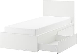 Кровать IKEA Malm/Lonset 2 ящика 90x200 Белый