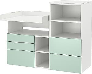 Comoda copii IKEA Smastad/Platsa 150x79x123 Alb/Verde Deschis