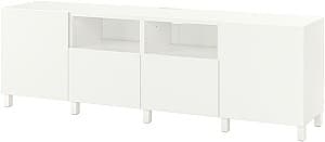 Tumba pentru televizor IKEA Besta/Lappviken/Stubbarp inchidere lina 240x42x74 Alb