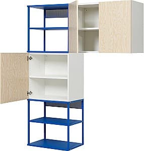 Etajera IKEA Platsa/Kalbaden 140x42x182 Alb/Albastru