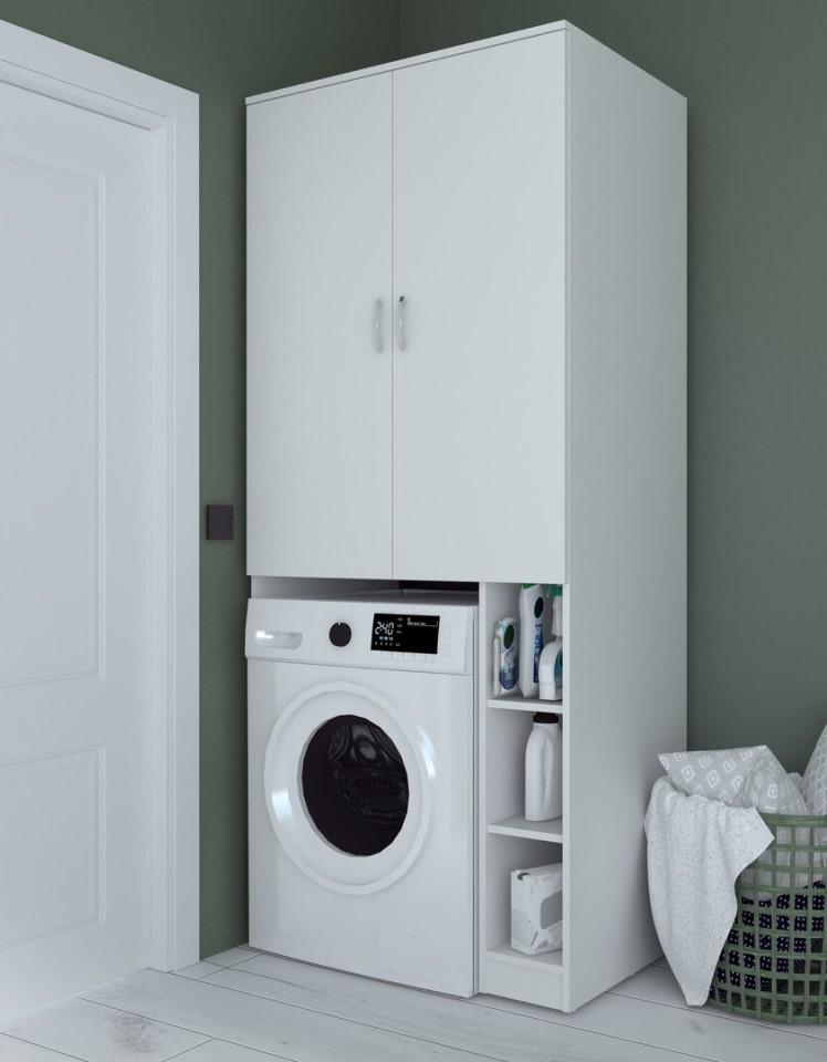 Шкаф в ванную Marcel MS 2U 85x60x199 Белый