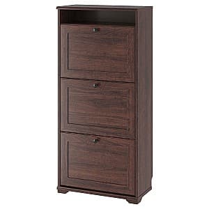 Тумба для обуви IKEA Brusali 3 compartimente Brown 61x130 cm