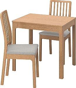 Set de masa si scaune IKEA Ekedalen/Orrsta 80/120x70 1+2 Stejar/Gri