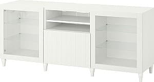 Dulap cu vitrina IKEA Besta/Sutterviken/Kabbarp 180x42x74 Alb