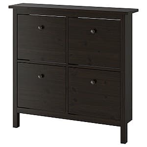 Dulap pentru incaltaminte IKEA Hemnes 4 compartimente 107x101 Negru-Maro