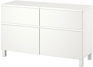 Комод IKEA Besta/Vasterviken/Stubbarp нажимные направляющие 120x42x74 Белый