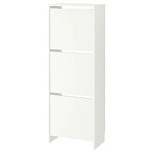 Dulap pentru incaltaminte IKEA Bissa 3 compartimente White 49x135 cm