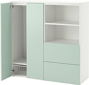 Dulap pentru copii IKEA Smastad/Platsa 120x42x123 Alb/Verde Deschis