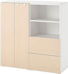 Dulap pentru copii IKEA Smastad/Platsa 120x42x123 Alb/Mesteacan