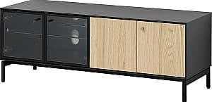 Tumba pentru televizor IKEA Boastad 121x42x45 Negru/Furnir stejar