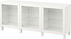 Шкаф витрина IKEA Besta/Sindvik/Stubbarp 180x42x74 Белый