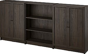 Etajera IKEA Billy/Oxberg 240x30x106 Maro Inchis Aspect Stejar