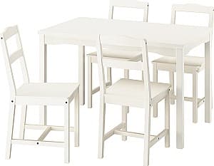 Набор стол и стулья IKEA Hauga 118x74 1+4 Белый