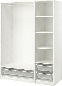 Etajera IKEA Pax rafturi/bara/cosuri 150x58x201 Alb