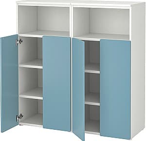 Dulap pentru copii IKEA Smastad/Platsa 120x42x123 Alb/Albastru