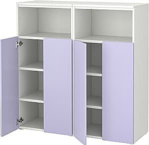 Dulap pentru copii IKEA Smastad/Platsa 120x42x123 Alb/Lila Deschis