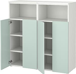 Dulap pentru copii IKEA Smastad/Platsa 120x42x123 Alb/Verde Deschis