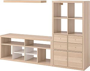 Living IKEA Kallax/Lack 224x39x147 Stejar