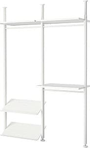 Стеллаж IKEA Elvarli 2 секции 175х51х222-350 Белый