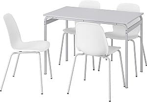 Set de masa si scaune IKEA Grasala/Lidas 110x67 1+4 Gri/Alb