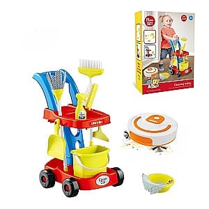 Aparat casnic de jucarie Essa Toys de curățenie cu cărucior și mătură(HJ611F)