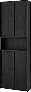 Dulap IKEA Billy/Oxberg 80x30x237 Negru Aspect Stejar