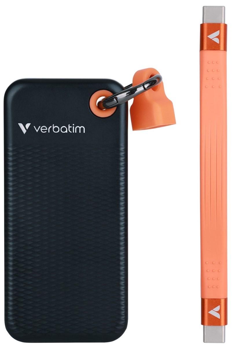Внешний SSD Verbatim Pocket 2TB Black/Orange