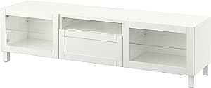 Тумба под телевизор IKEA Besta/Hanviken/Stubbarp 180x42x48 Белый