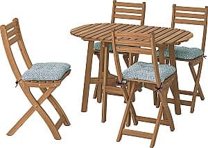 Set mobila de gradina IKEA Askholmen/Klosan 60x30 Maro Inchis/Albastru