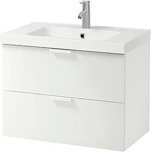 Dulap sub lavoar IKEA Godmorgon / Odensvik White (2 sertare)