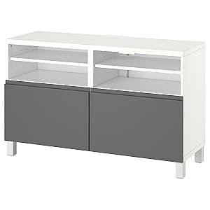 Тумба под телевизор IKEA Besta/Vasterviken/Stubbarp 120x42x74 Белый/Темно Серый