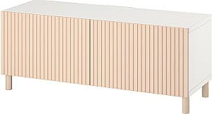 Tumba pentru televizor IKEA Besta/Bjorkoviken/Mejarp 120x42x48 Alb/Furnir Mesteacan