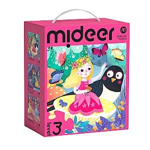 Puzzle Mideer Prințese din Povești, 3 în 1, nivelul 3 MD1479