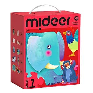 Puzzle Mideer Animale, 10 în 1, nivelul 1 MD1473