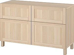 Comoda IKEA Besta/Hanviken/Stubbarp deschidere apasare 120x42x74 Stejar