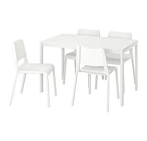 Набор стол и стулья IKEA Melltorp/Teodores White