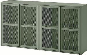 Dulap cu vitrina IKEA Ivar 160x30x83 Gri Verde