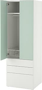 Dulap pentru copii IKEA Smastad/Platsa 60x57x181 Alb/Verde Deschis