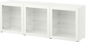 Dulap cu vitrina IKEA Besta/Sindvik 180x42x65 Alb