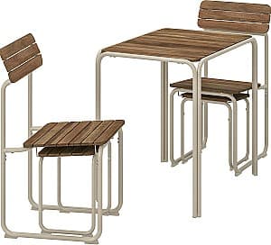 Set mobila de gradina IKEA Furuon 2 scaune/2 taburete 75x56 Maro