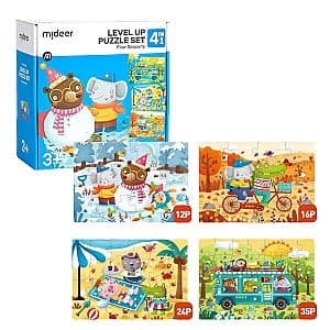 Puzzle Mideer Cele Patru Anotimpuri, 4 în 1 CT1450