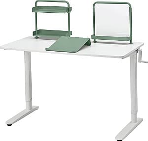 Компьютерный стол IKEA Relatera полка/доска объявлений 117x60 Белый/Светло Зеленый