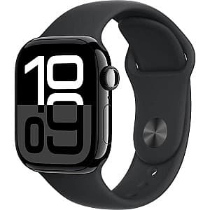 Ceas inteligent Apple Watch Series 10 GPS 42mm Jet Black Aluminium Case with Black Sport Band - S/M MWWE3