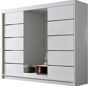 Шкаф купе Space Meble Amber VI 250x215x58 Белый Матовый