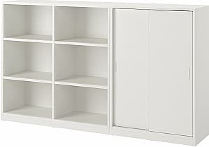 Стеллаж IKEA Tonstad раздвижные дверцы 201x37x116 Белый