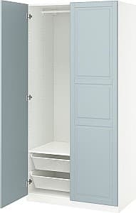 Dulap IKEA Pax/Fjarehals raft/bara/cosuri 100x60x201 Alb/Gri Deschis Albastru
