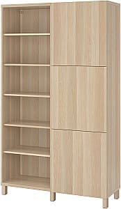 Etajera IKEA Besta/Lappviken/Stubbarp 120x42x202 Aspect Stejar