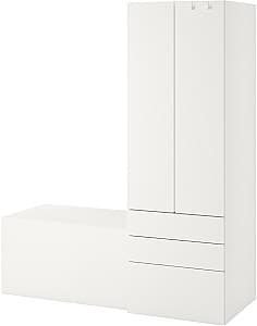 Детский шкаф IKEA Smastad/Platsa со скамьей 150x57x181 Белый