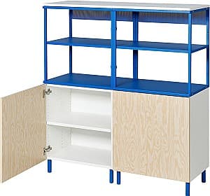 Etajera IKEA Platsa/Kalbaden 120x42x133 Alb/Albastru